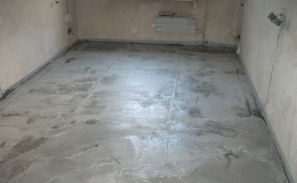 Монтаж бетонной стяжки в спальне 11,7 м2